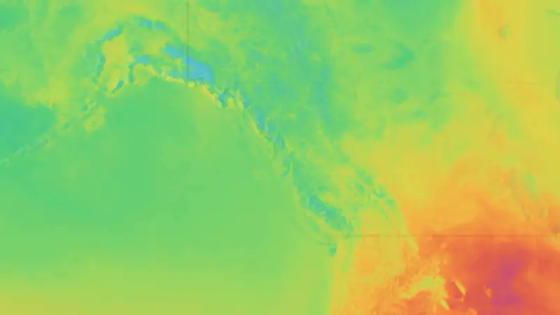Temperature weather map