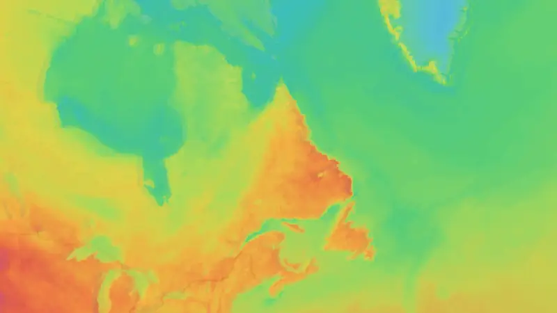 Temperature weather map