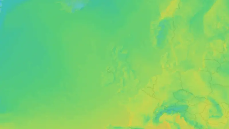 Temperature weather map