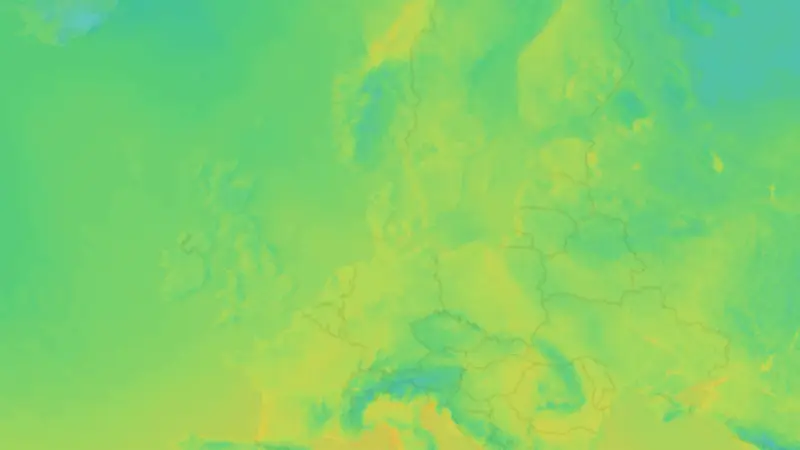 Temperature weather map