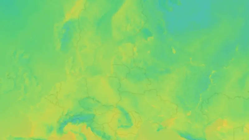 Temperature weather map
