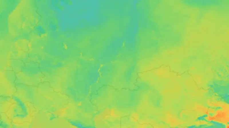 Temperature weather map