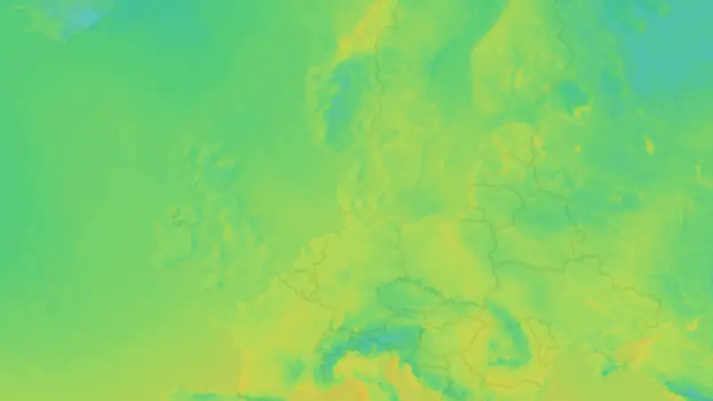 Temperature weather map