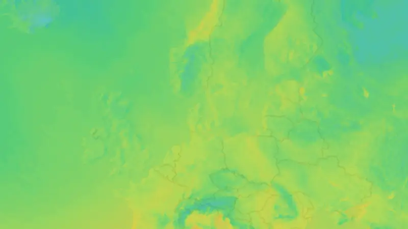 Temperature weather map