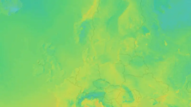 Temperature weather map
