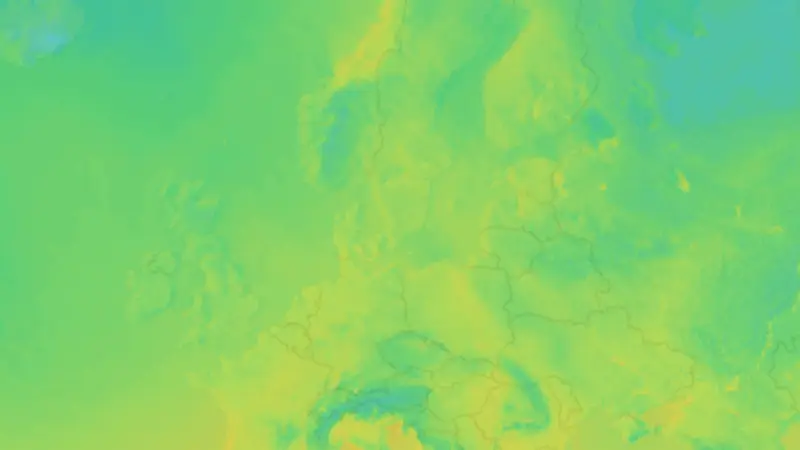 Temperature weather map