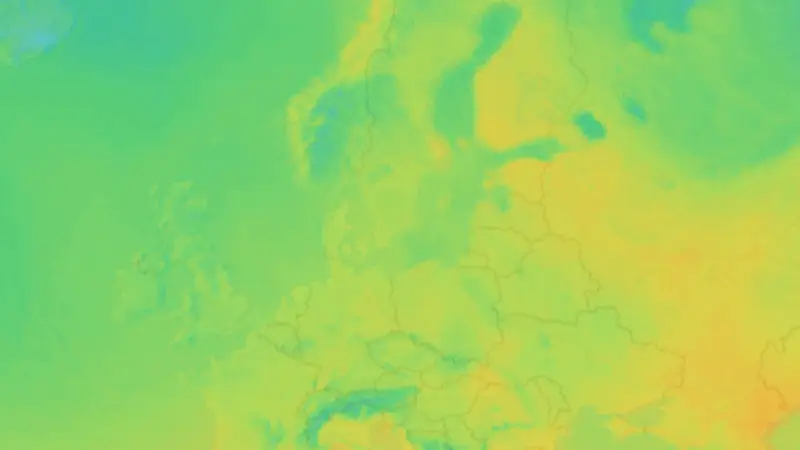 Temperature weather map