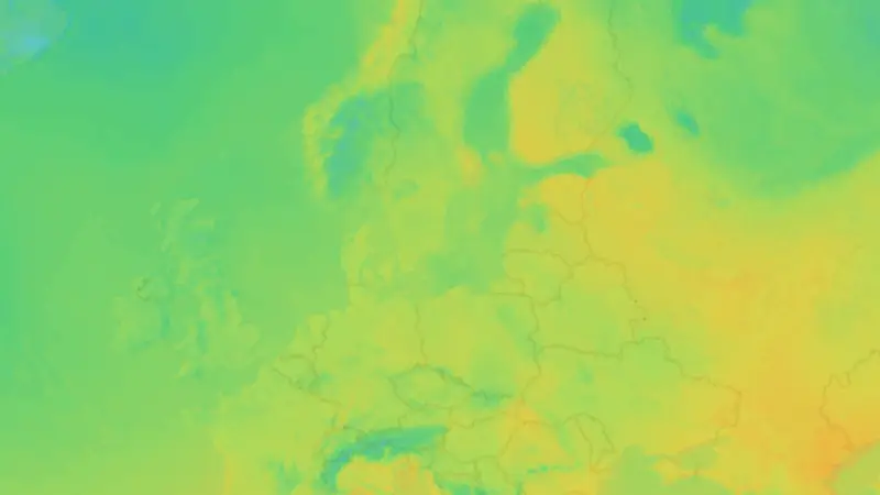 Temperature weather map