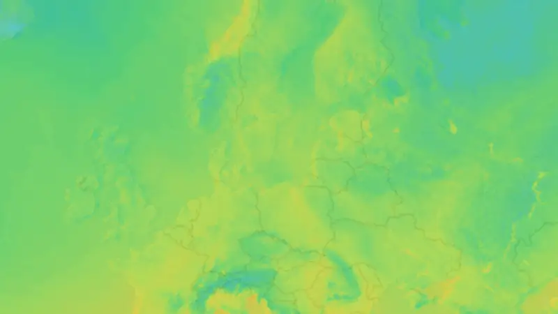 Temperature weather map