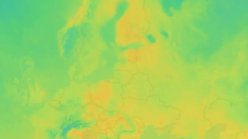 Teplota weather map