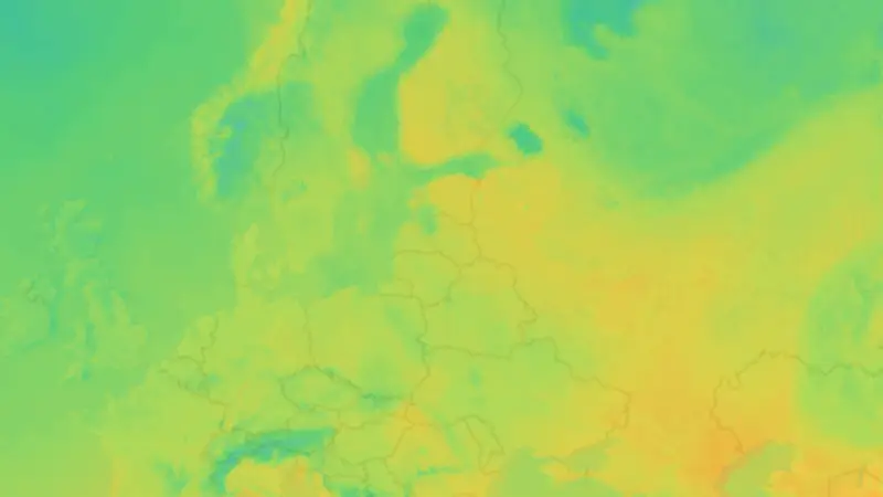 Temperature weather map