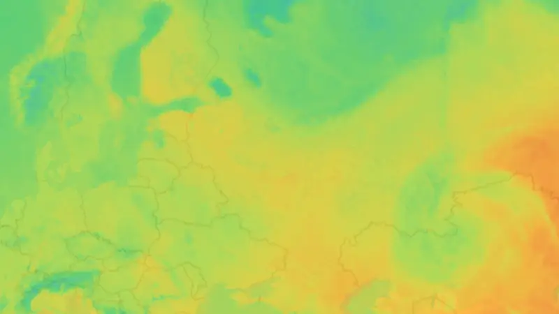 Temperature weather map