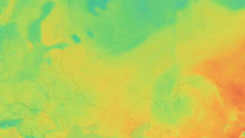 Temperature weather map