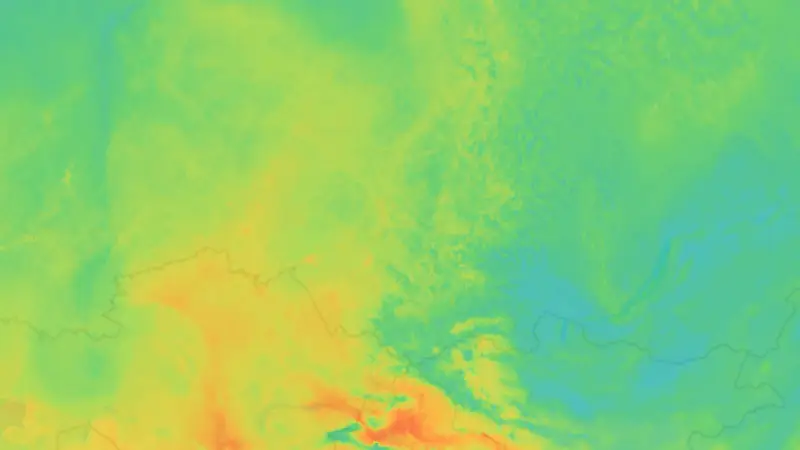Temperature weather map