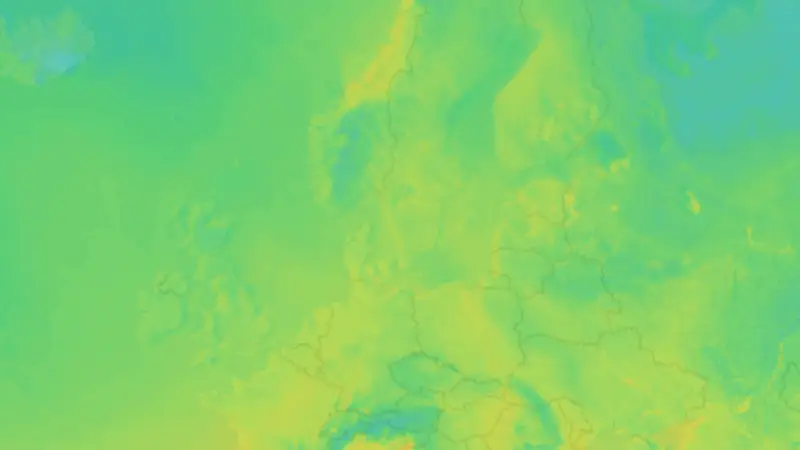 Temperature weather map