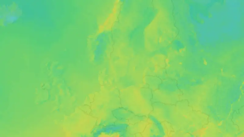 Temperature weather map