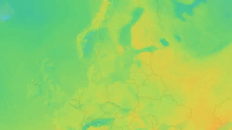Temperature weather map