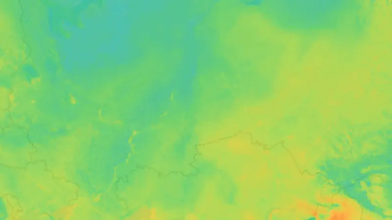 Temperature weather map