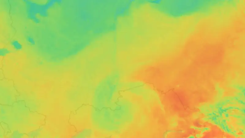 Temperature weather map