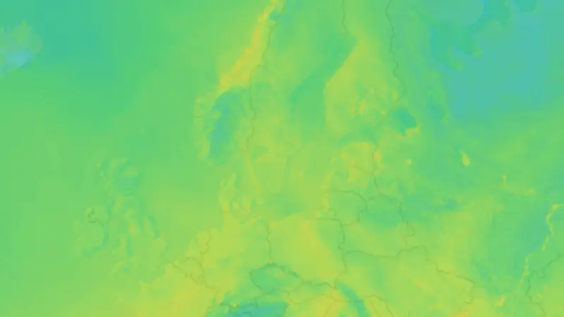 Temperature weather map