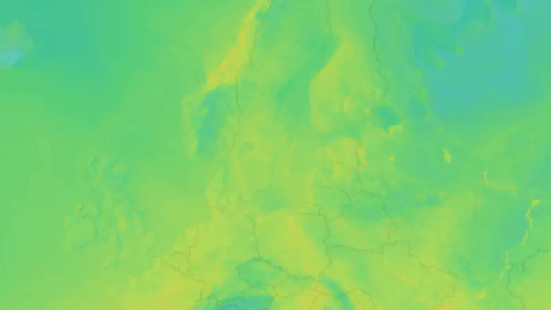 Temperature weather map
