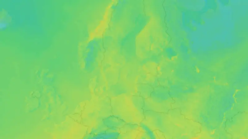 Temperature weather map