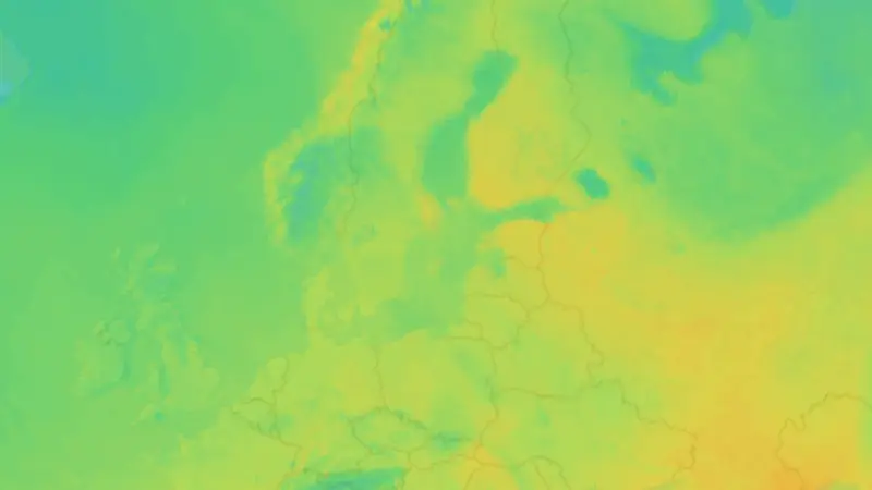 Temperature weather map