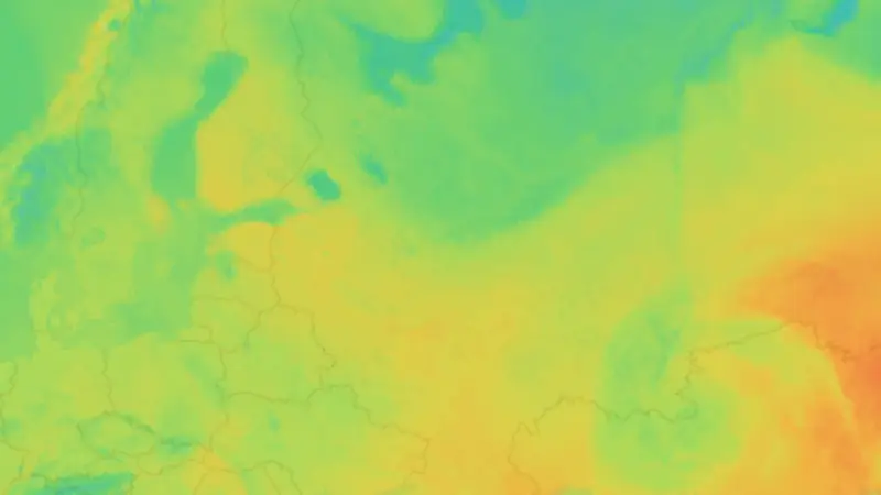 Temperature weather map