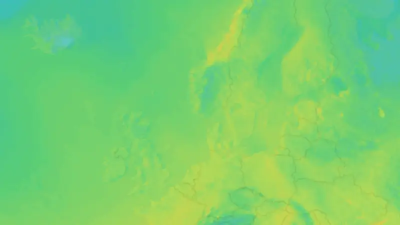 Temperature weather map