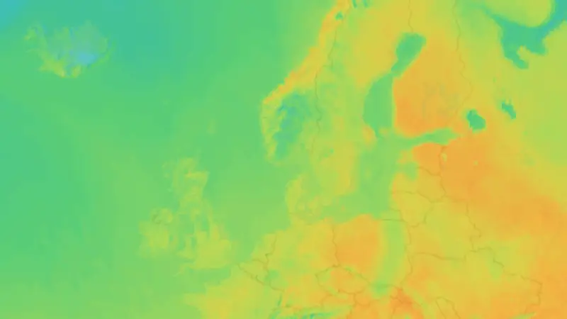 Temperature weather map