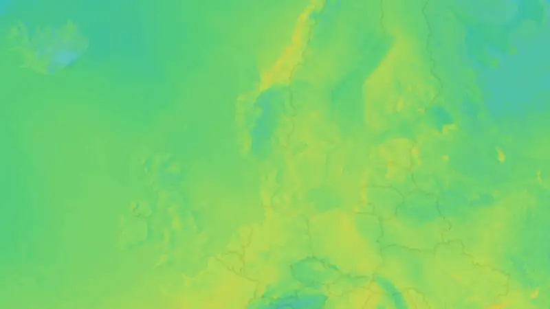 Temperature weather map