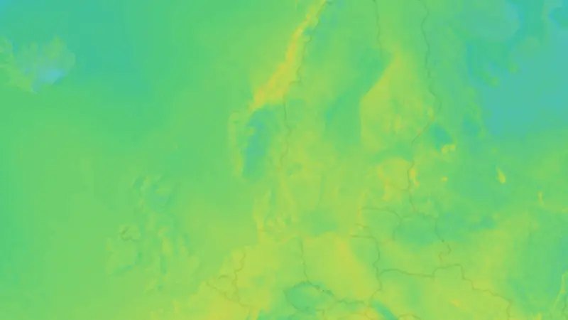 Temperature weather map