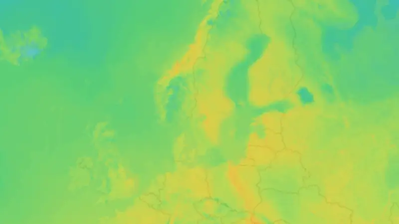 Temperature weather map