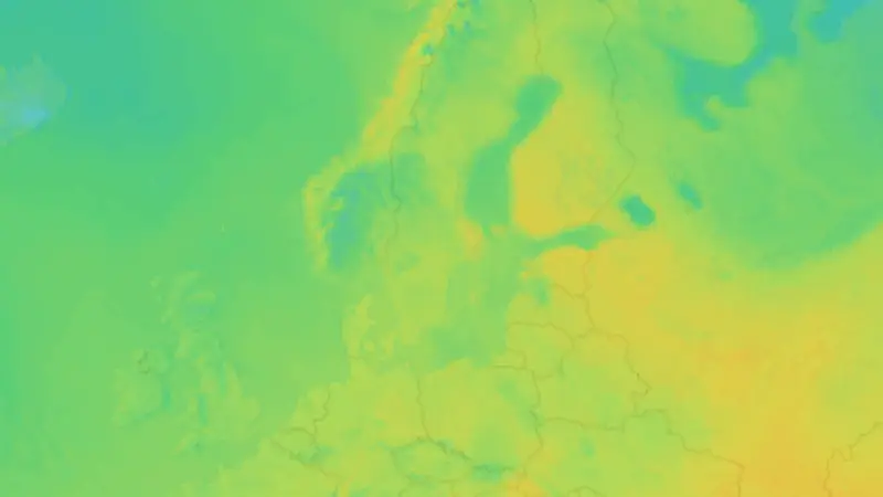 Temperature weather map