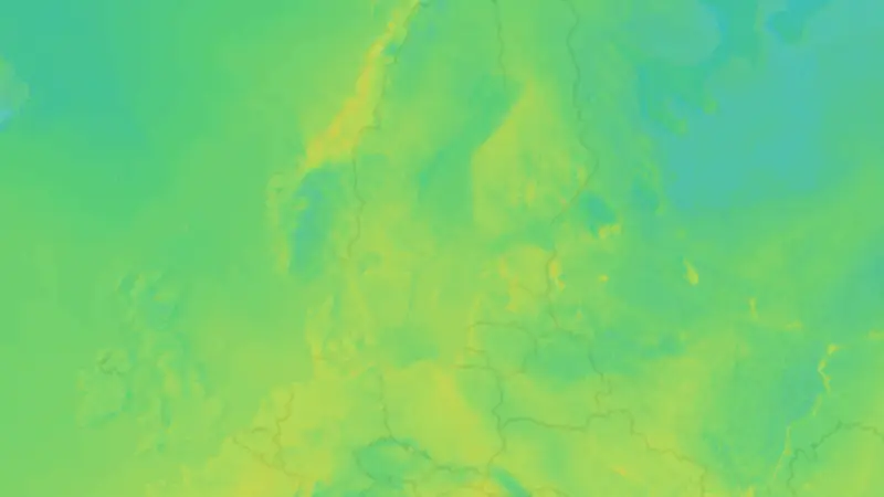 Temperature weather map