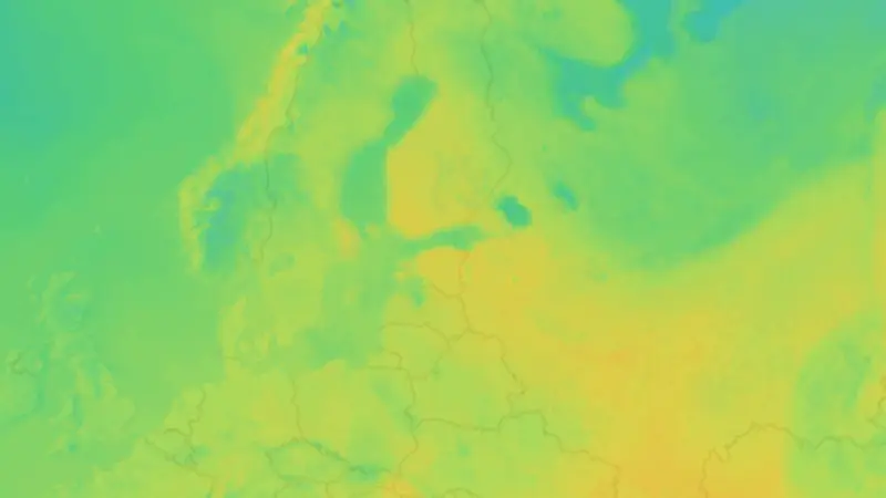 Temperature weather map