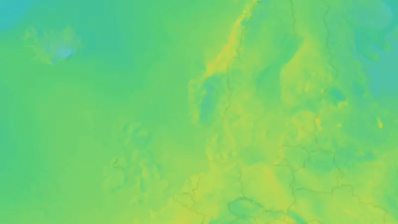 Temperature weather map