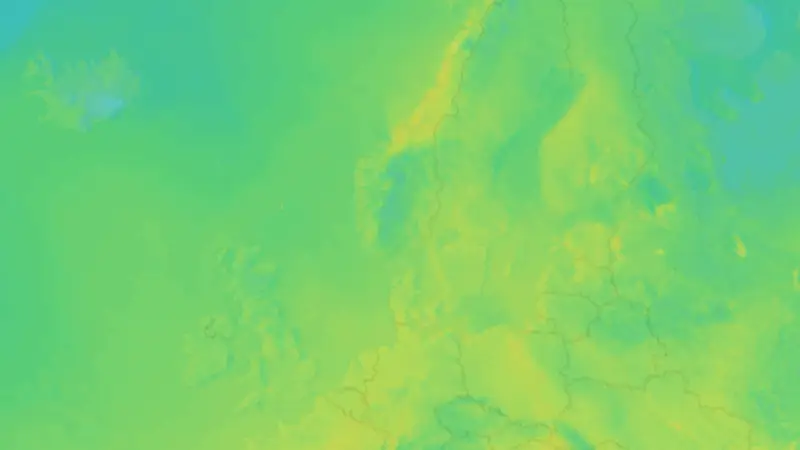 Temperature weather map