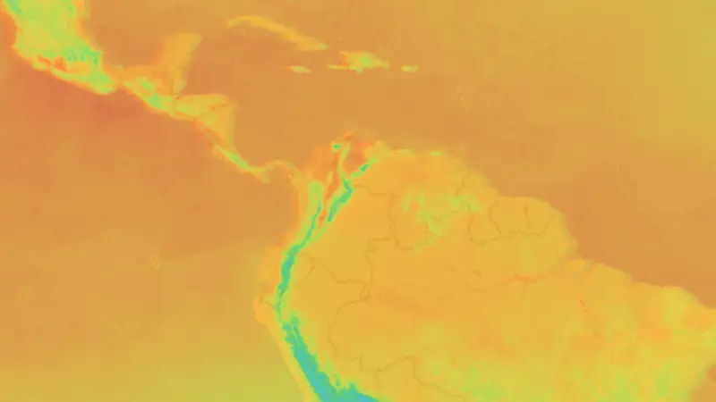 Temperature weather map