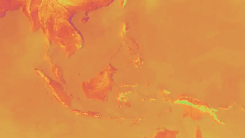 Temperature weather map