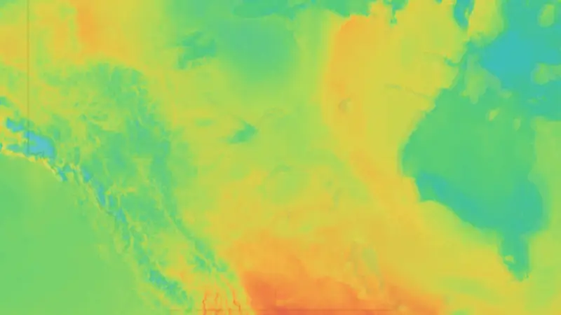 Temperature weather map