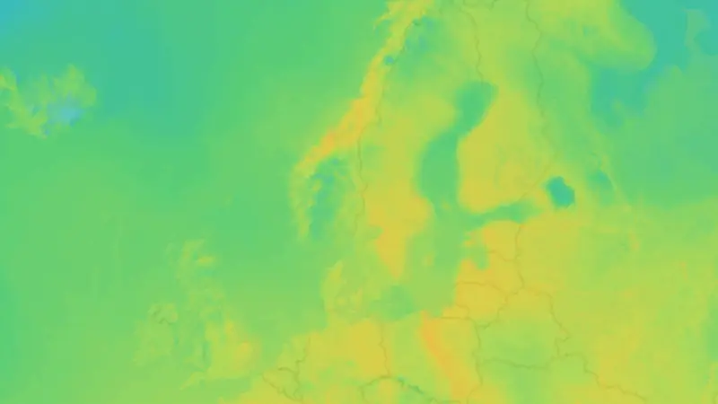 Temperature weather map