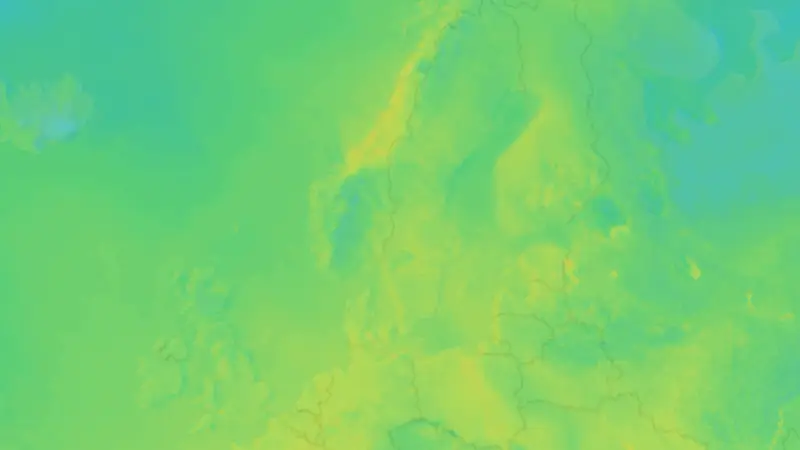 Temperature weather map