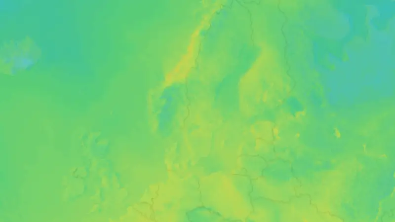 Temperature weather map