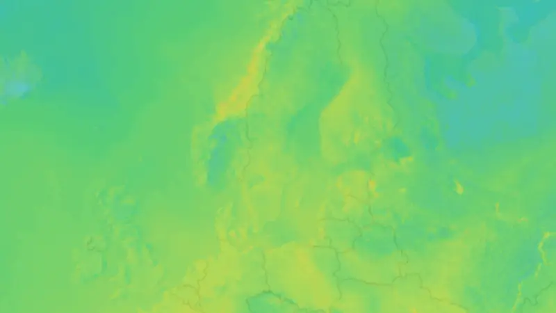 Temperature weather map