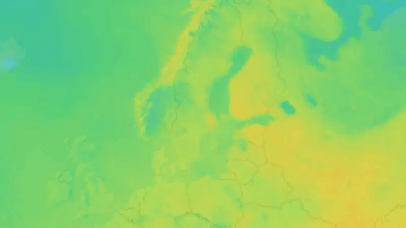 Temperature weather map