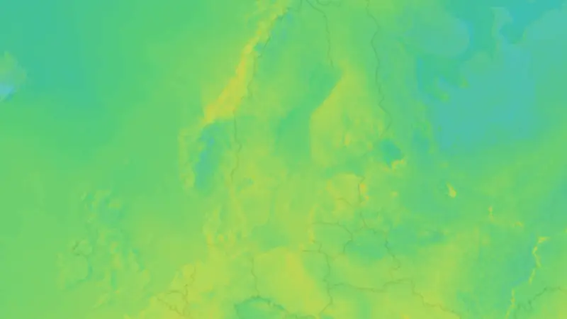 Temperature weather map