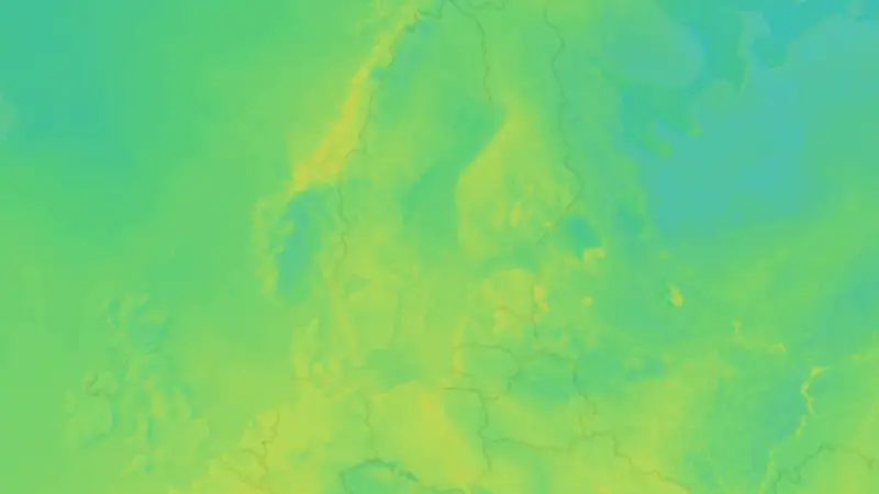 Temperature weather map