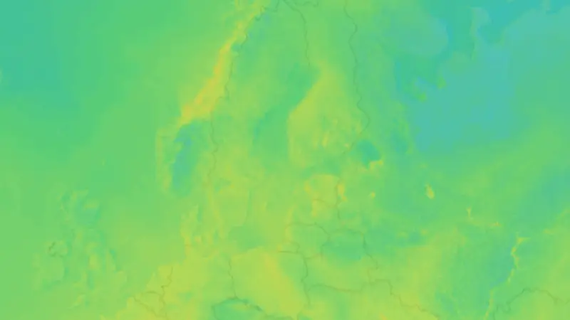 Temperature weather map