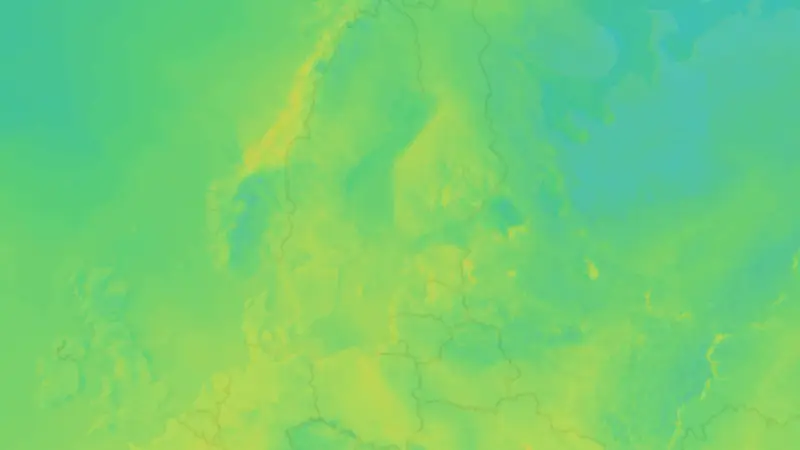 Temperature weather map